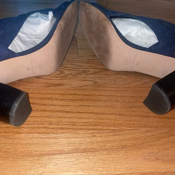 Ann Taylor Suede Blue Heels - Picture 6 of 6